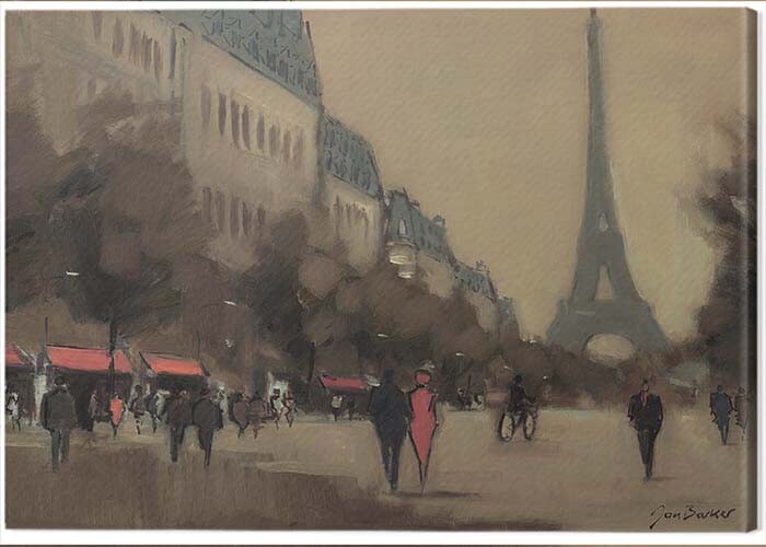 Картината върху платно Jon Barker - Time Out in Paris