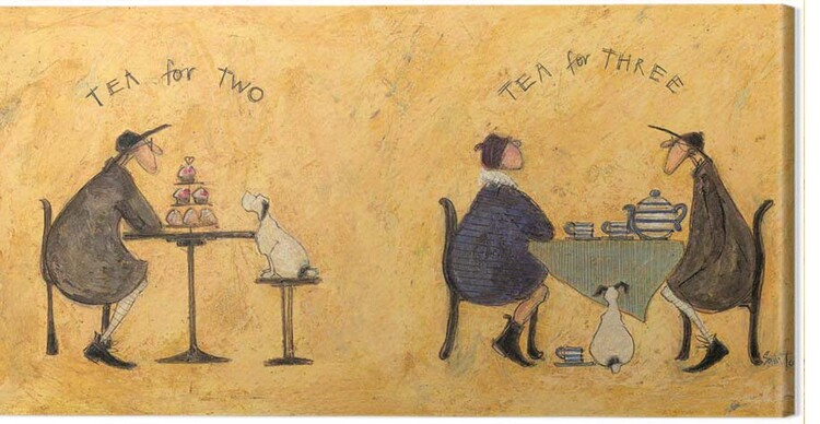 Canvas Print Sam Toft - Tea For Two Tea For Three