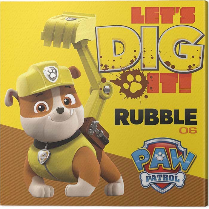 Принти на полотні Paw Patrol - Rubble