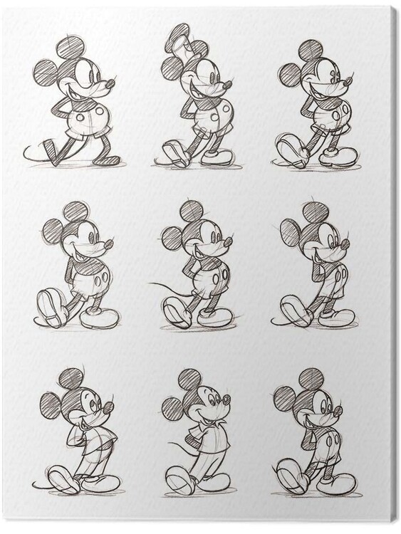 Quadro em tela Mickey Mouse - Multi