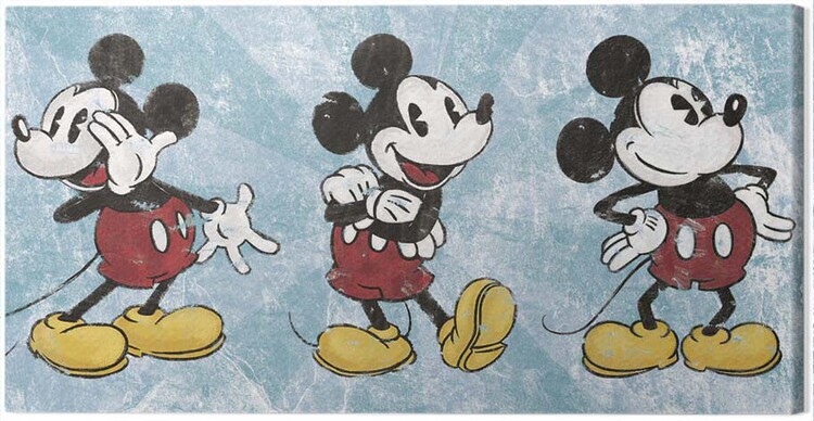 Quadro em tela Mickey Mouse - Squeaky Chic Triptych