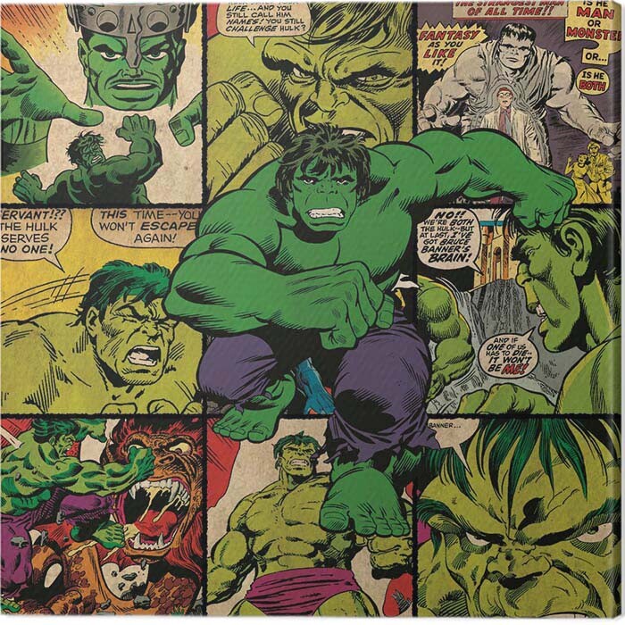 Canvas-taulu Hulk - Squares