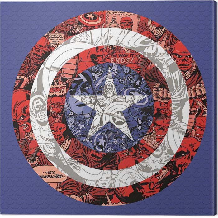 Принти на полотні Captain America - Shield Collage