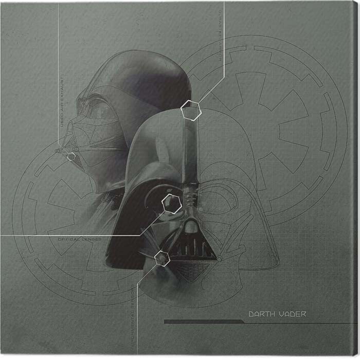 Принти на полотні Star Wars - Darth Vader Diagram