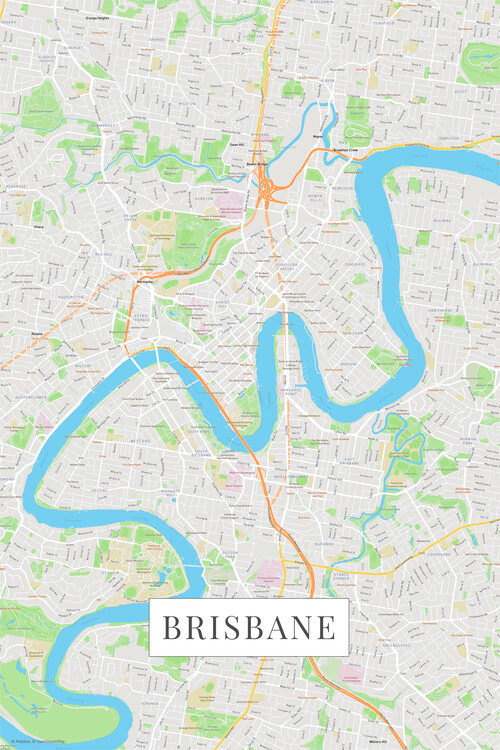 Плакат Brisbane color