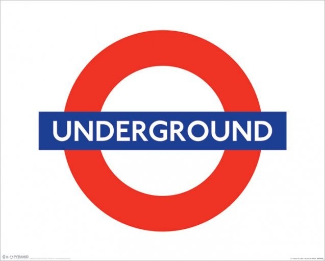 Плакат London - underground sign