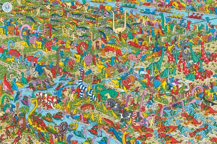 Poster WHERES WALLY? - jurassic games