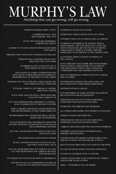 Poster Murphy's law