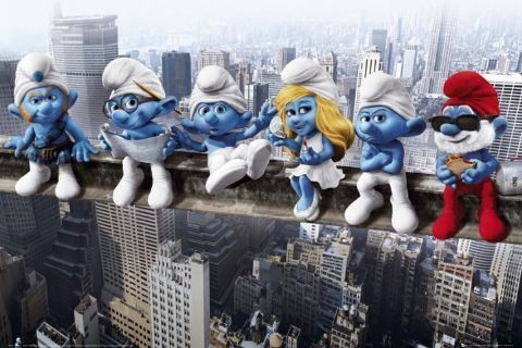 Плакат THE SMURFS - on girder