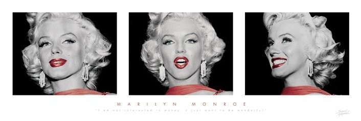 open lace back dress Marilyn Monroe Canvas Wall Art Red Dress Black & White Selective Color –  ALIFFICO main image 1