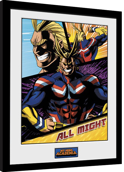 Κορνιζαρισμένη αφίσα My Hero Academia - All Might Panels