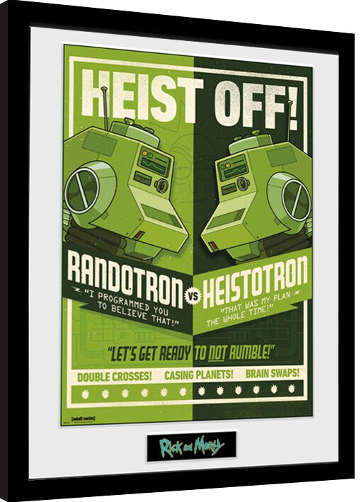 Framed Poster Rick and Morty - Robot Battle