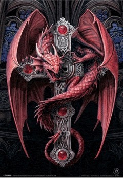 3D Poster ANNE STOKES - gothic dragon