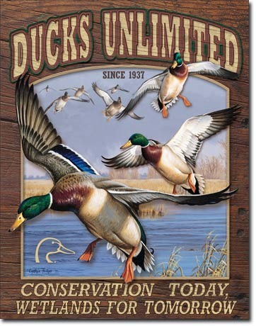 Μεταλλική πινακίδα DUCK UNLIMITED - conservation today