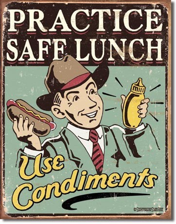 Metallikyltti SCHONBERG - safe lunch