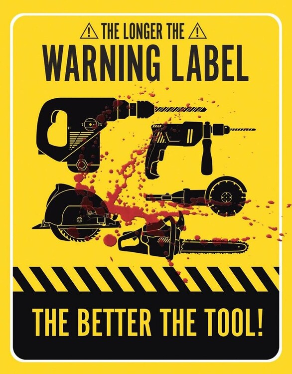 Μεταλλική πινακίδα Warning Labels