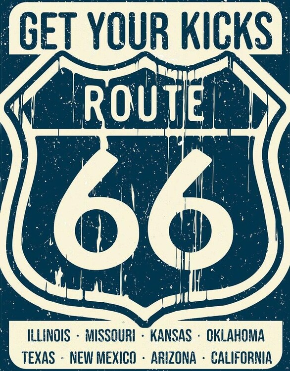 Mеталеві знак Route 66 - States