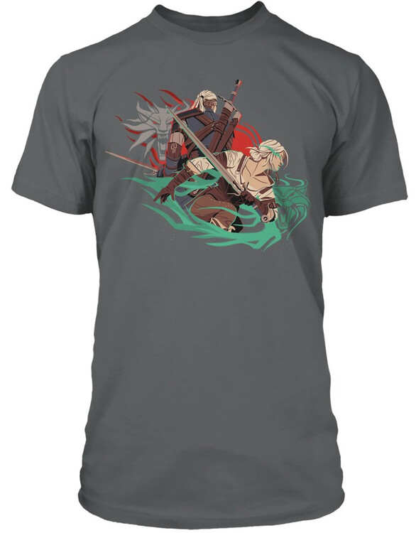 T-paita The Witcher 3 - Back to Back