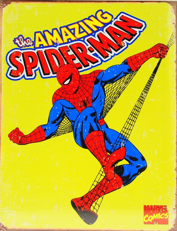 Metallikyltti SPIDER-MAN - vintage