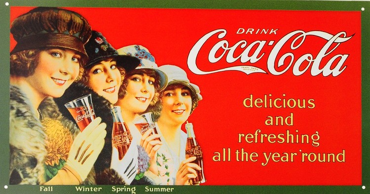 Μεταλλική πινακίδα COCA COLA - 4 seasons