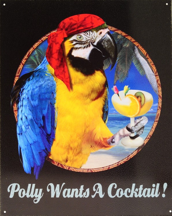 Metallikyltti POLLY COCTAIL