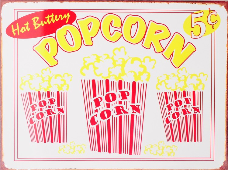 Metallikyltti POPCORN