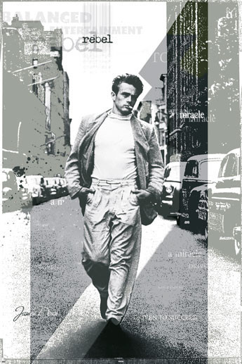 Poster James Dean - street | Wall Art | 3+1 FREE | Europosters