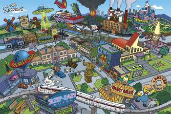 SIMPSONS - Springfield Плакат, Постер | Продано на Europosters