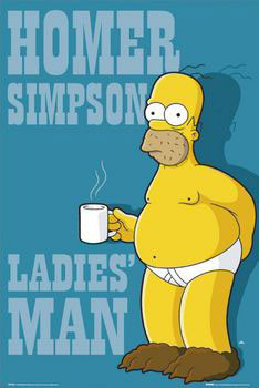 Poster THE SIMPSONS - homer ladies' man