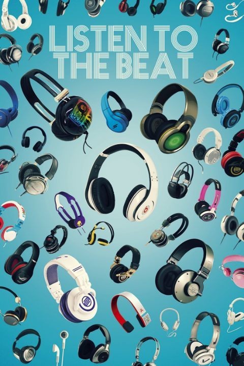 Плакат Listen to the beat