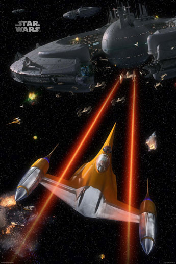 Плакат STAR WARS - Space battle