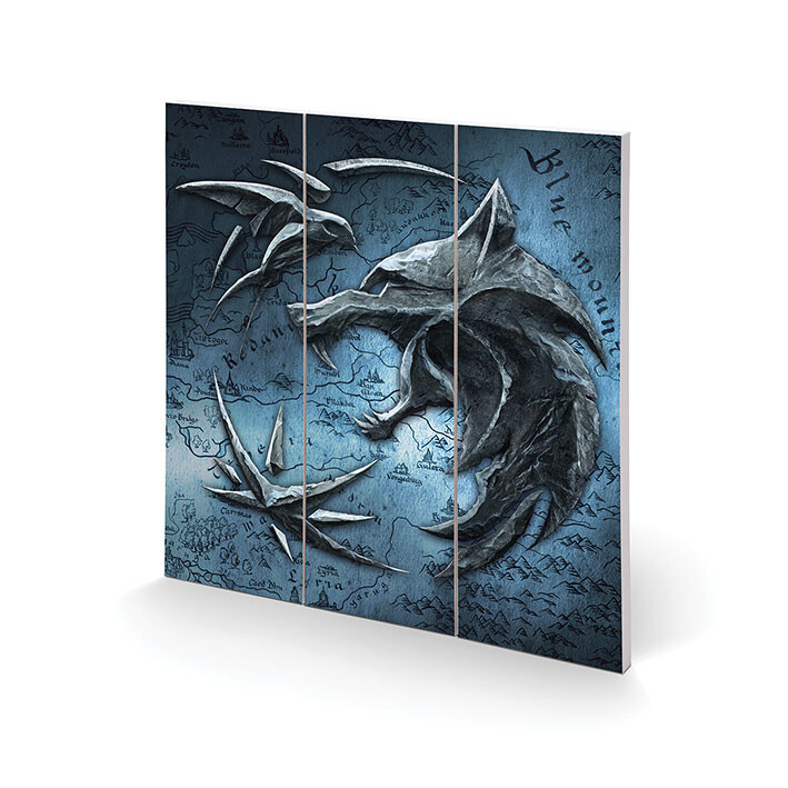 Ξύλινη τέχνη The Witcher - Wolf, Swallow and Star