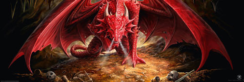 Плакат ANNE STOKES - dragons lair