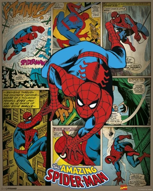 Плакат MARVEL COMICS – spider-man retro