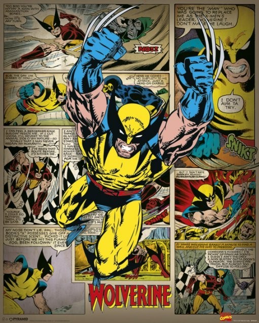 Poster MARVEL COMICS – wolverine retro