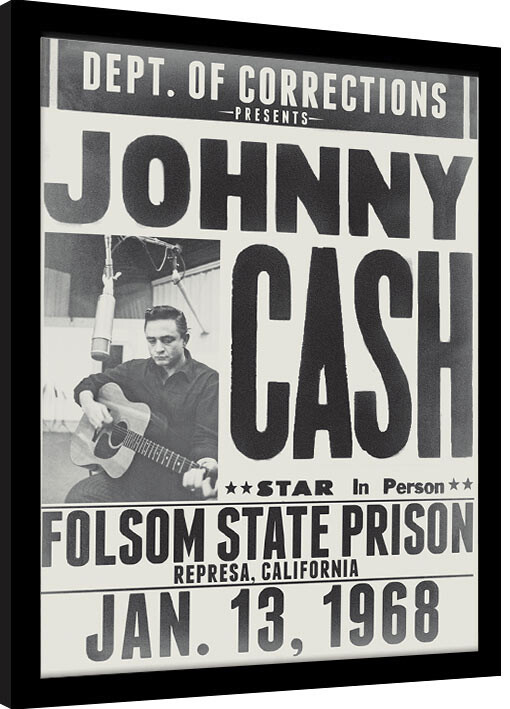 Рамкиран плакат Johny Cash - Folsom State Prison