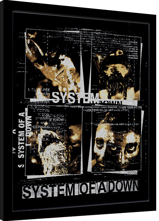Framed Poster System of A Down - Distortion