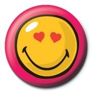 Badge SMILEY - heart eyes