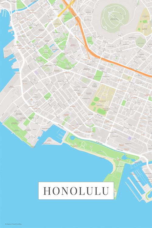 Плакат Honolulu color