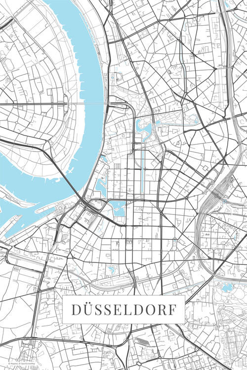 Плакат Dusseldorf white