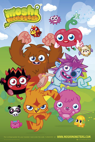 Poster Moshi monsters - group | Wall Art | 3+1 FREE | Europosters