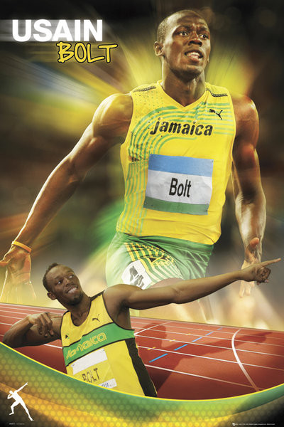 Poster Usain Bolt - gold