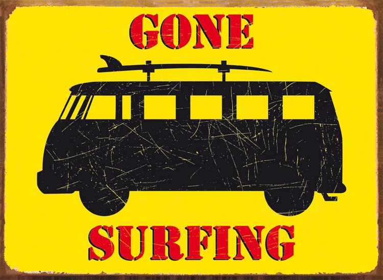 Metallikyltti GONE SURFING