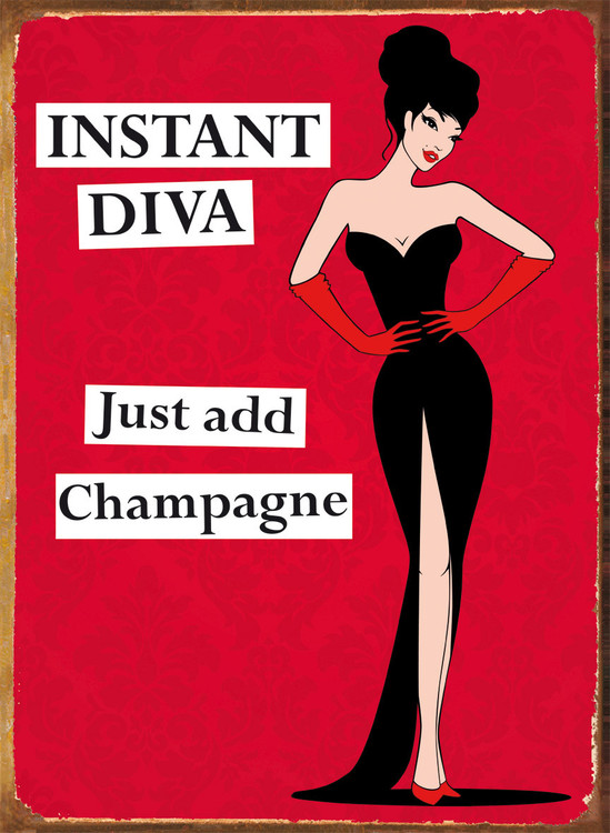 Metal sign INSTANT DIVA