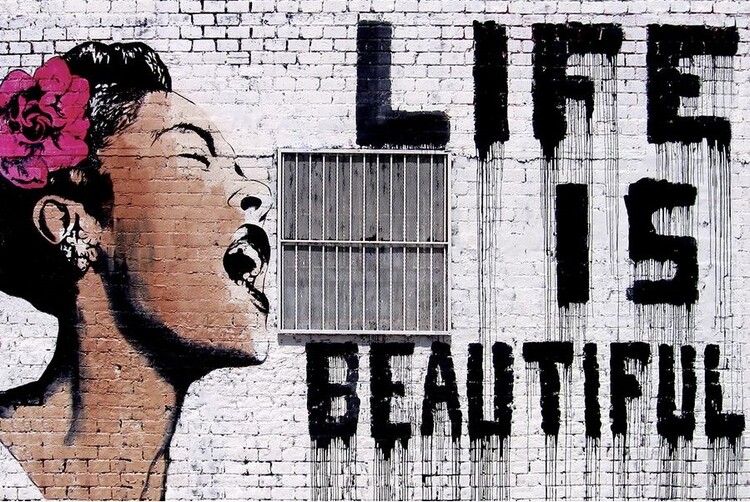 Художествен печат Banksy - Life is Beautiful