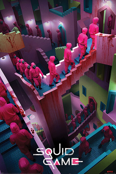 Плакат Squid Game - Crazy Stairs