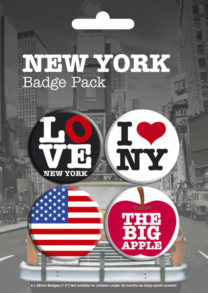 Conjunto de crachás NEW YORK - pack 1