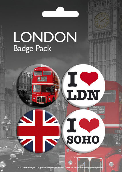 Badge set LONDON - pack 3