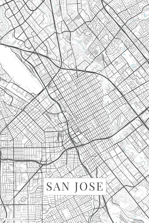 Плакат San Jose white