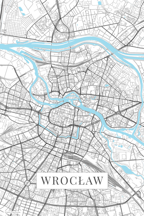 Плакат Wroclaw white